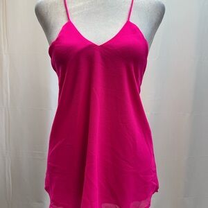 Naked Zebra Hot Pink V-Neck Spaghetti Strap Cami S